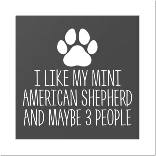 I like my Mini American Shepherd - White Posters and Art